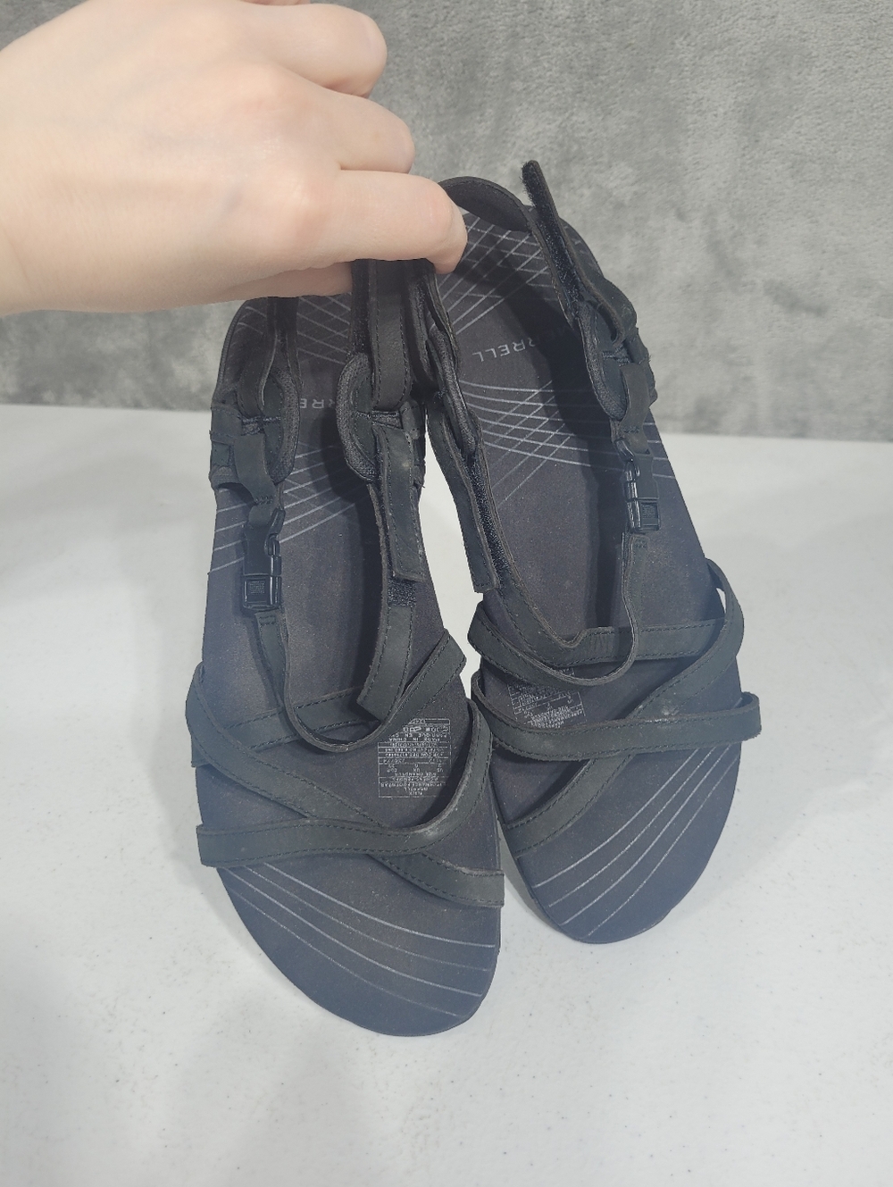 Merrell Sandals Womens Size 8 Black Aster Strappy Walking Outdoor